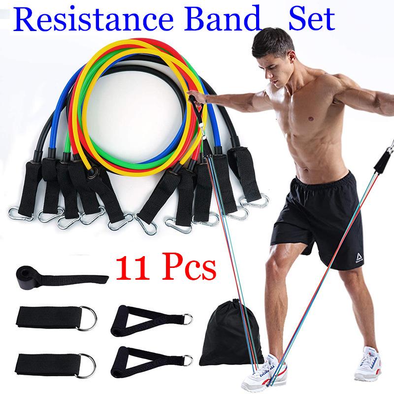 11Pcs Fitness Resistance Bands Set
